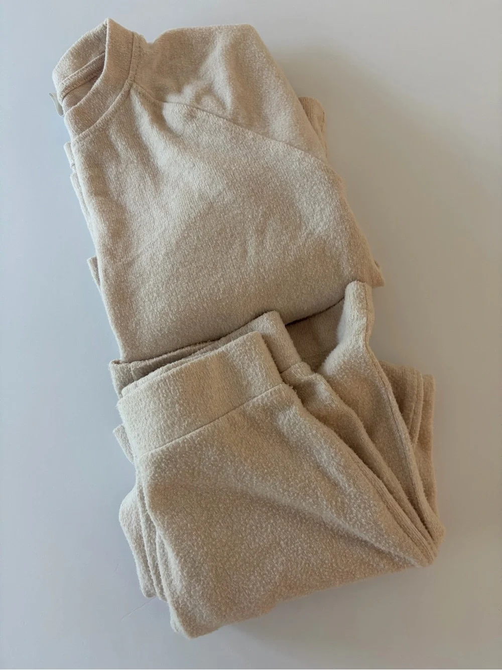 Zara Girls Cream Light Weight Long Sleeve Set Size 6-7 Soft Warm Cozy